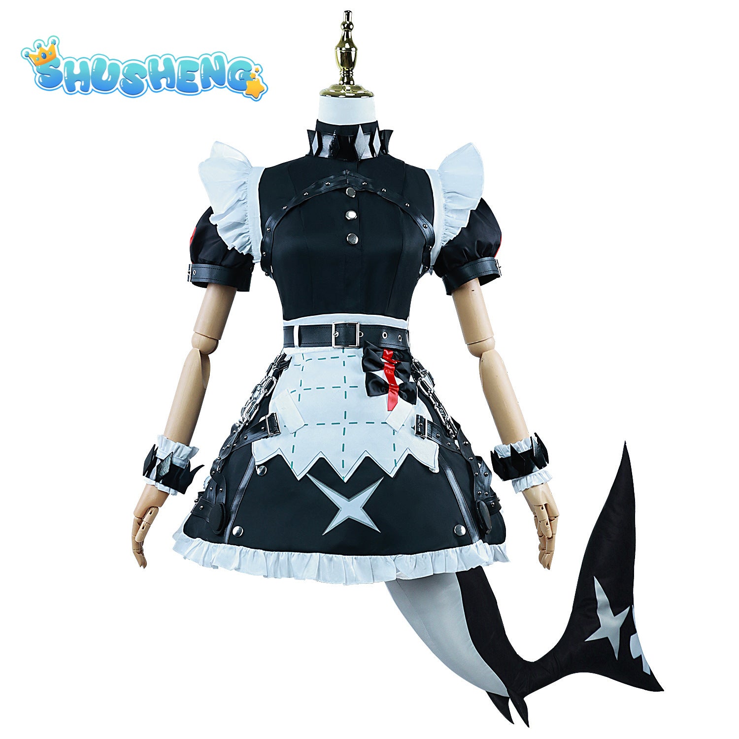 Zenless Zone Zero Ellen Joe Cosplay Costume Wig Maid Dress Uniform Earring Victoria Housekeeping New Halloween Party Women