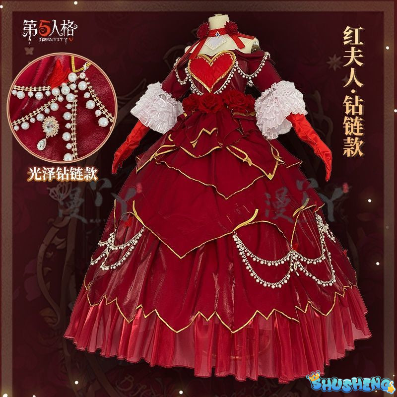 Identity V Specimen Gallery Bloody Queen Official Cosplay Costume Women's Long Dress Game Full Of Suit Character Roleplay Outfit