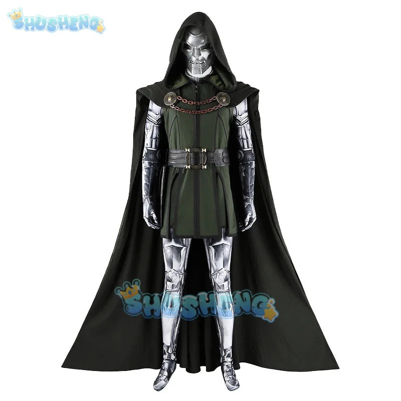 Doctor Doom Cosplay Costume Doom Vest Jumpsuit Helmet Outfit Halloween Carnival Party Christmas Play Role Clothes Clothing