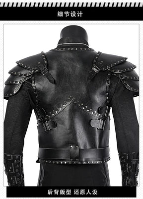 Witcher 3:Wild Huntc Geralt Cosplay Geralt Costume Handsome leather men set accessories props complete Halloween party uniform