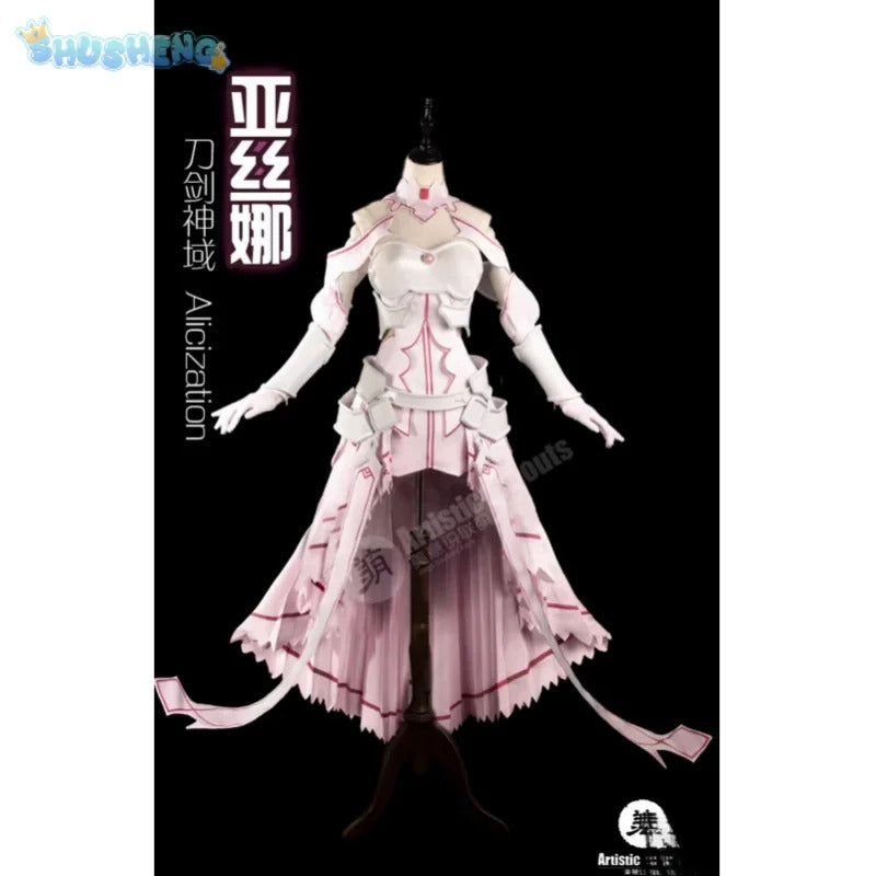 Sword Art Online Yūki Asuna Cosplay Yuuki Asuna SAO Costume Women Dress High Quality Uniform Headwear Gloves Armor Halloween Set