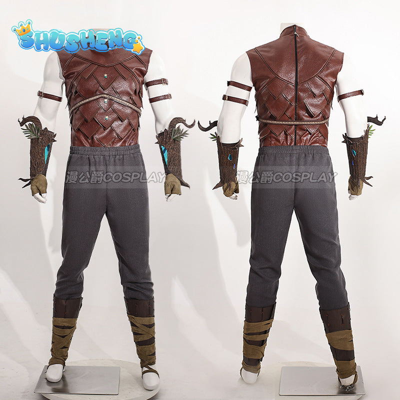 Halsin Cosplay Costume BG3 Halsin Battle Suit With Shoes Custom Made Male Halloween Carnival Party Outfit