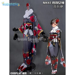 NIKKE：The Goddess of Victory  Zwei Cosplay Costume Halloween party new kimono dress accessories props wig woman uniform set