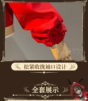 Prisoner Luca Balsa Cosplay Game Identity V Cosplay Costume Red Uniforms Coat Hat Wig Suits Party Play Clothes for Men Women