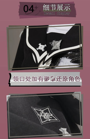 Tsukumo Kako Cosplay The Hundred Line -Last Defense Academy- Costume Halloween Women JK Uniform Coat Short Skirt Belt Tie Set
