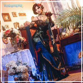 Game Identity Ⅴ Michiko Cosplay Geisha Costume Gorgeous dress accessory prop party dance sexy woman full set uniform