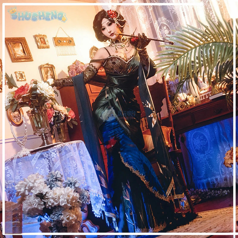 Game Identity Ⅴ Michiko Cosplay Geisha Costume Gorgeous dress accessory prop party dance sexy woman full set uniform