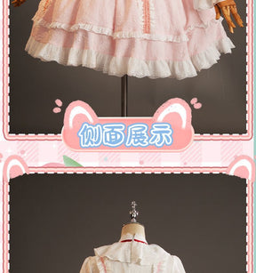 Gokou Ruri Cosplay Girls Dress for Halloween Christmas Festival Party Sweet Dress Women's Role Playing Princess Bow Dress