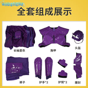 Adult Halloween Guardians Vol.3 High Evolutionary Cosplay Costume Purple Leather Coat High Evolutionary Suit Breastplat Helmets