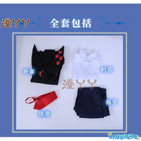 Anime Kurabe Teruto Build Divide Cosplay Costume Black Coat With Long Ear Zip Hoodies Halloween Suit