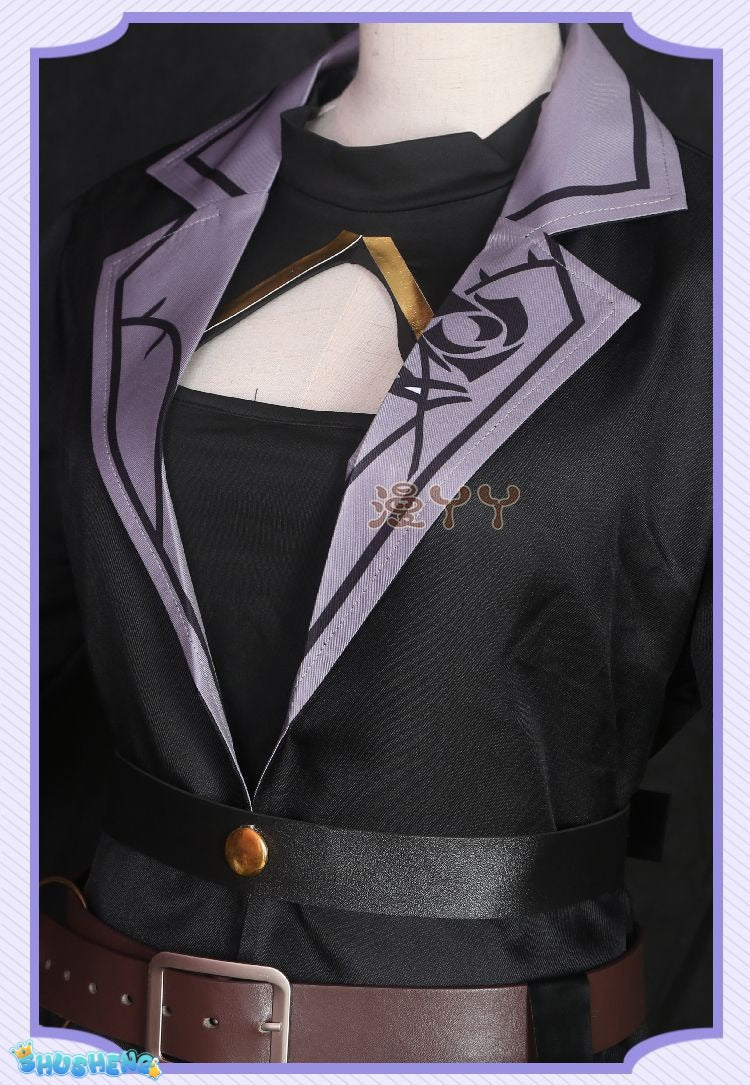 Game Identity ⅤAda Mesmer Psychologist Cosplay Costume Psychologist  Black  Woman Sexy  Suit