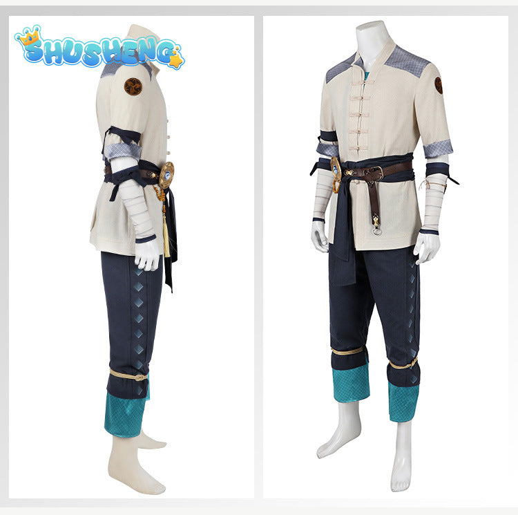 Mortal Kombat 1 Raiden Cosplay Costume Fighter Suit Uniform Raiden Battle Suit Men's Roleplay Halloween Carnival Outifts Cosplay