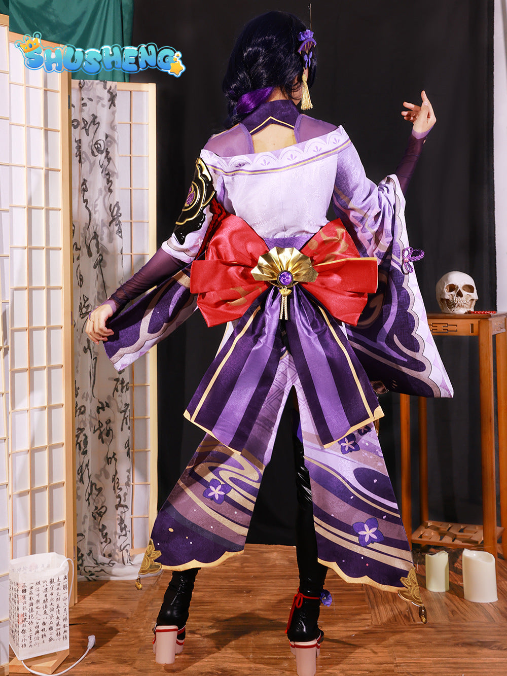 Genshin Impact Raiden Ei Cosplay Costume Adult Carnival Uniform Wig Anime Halloween Masquerade Raiden Shogun Outfits