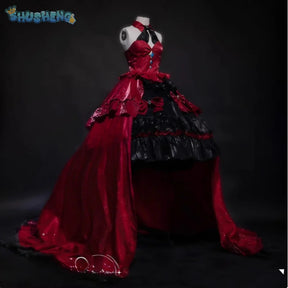 Carlotta Montelli Game Wuthering Waves cosplay costume Halloween Party Gorgeous Red Princess Dress Accessories Props Wig Uniform