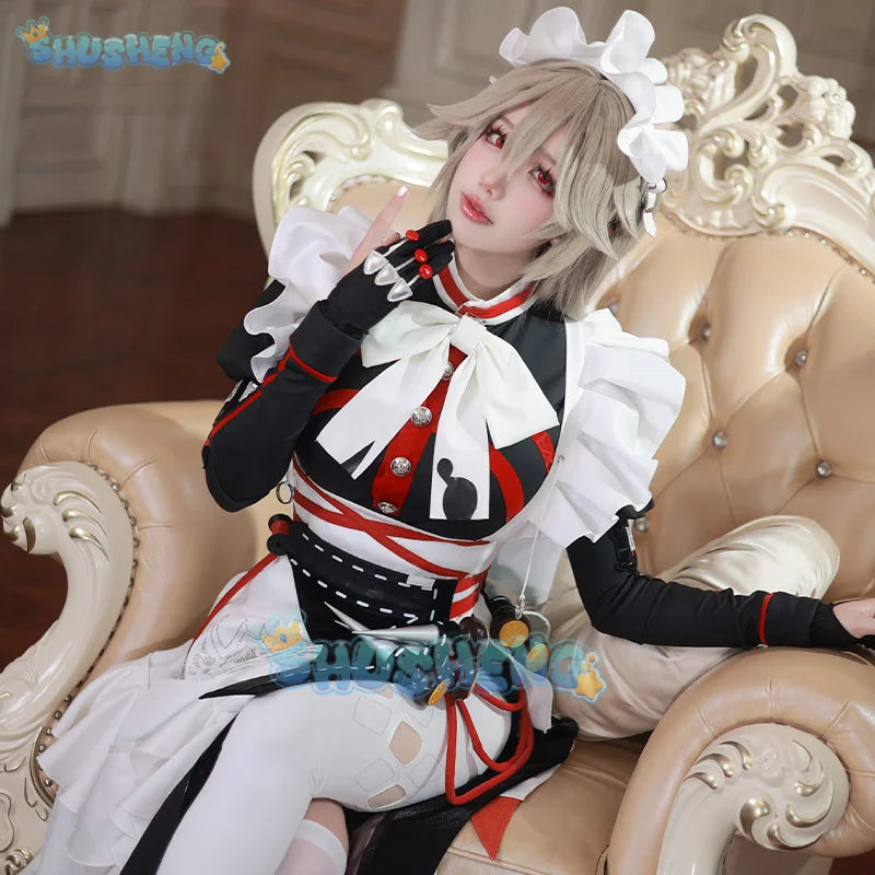 Zenless Zone Zero Alexandrina Sebastiane Rina Cosplay Costume Wig Maid Dress Uniform Victoria Housekeeping Halloween Party Women