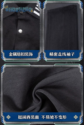 Game Arknights logos cosplay aefanyl costume fashionable handsome cloak ring gloves props set Halloween party Woman Man uniform