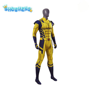 New Movie Wolverine Cosplay Costume Jumpsuit Vest Gloves Belt Wolf Steel Claw For Men Custom Made