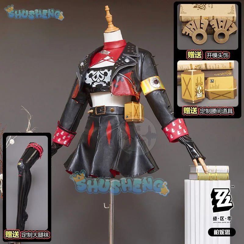 Shusheng Zenless Zone Zero Burnice Whita Game Suit Lovely Uniform Cosplay Costume Halloween Party Role Play Outfit Women S-XXL