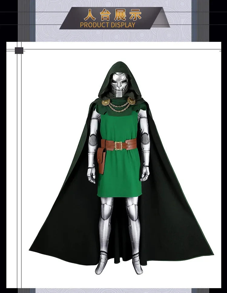 Fantastic Four Doctor Doom Cosplay Costume Uniform Halloween Carnival Party Christmas Play Role Clothes Clothing