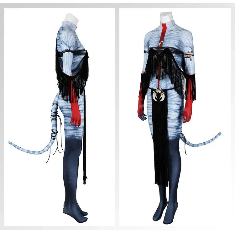 Shusheng-R Avatar:Fire and Ash Neytiri te Ckaha Mo'at’ite Cosplay Costume Tail Zentai Female Halloween Party Bodysuit
