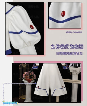 Anime Magical Girl Lyrical Nanoha Takamachi Nanoha Cosplay Costume Sweet Combat Suits Women Girls Halloween Role Play Shoes