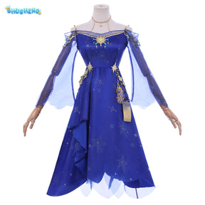 Game Identity V Cosplay Ada Mesmer Costume Purple Dress Elegant Clothes Psychologist Role Play Outfit Full Set for Women