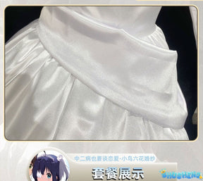 Takanashi Rikka Cosplay Anime Love, Chunibyo & Other Delusions Costume Gorgeous Wedding Dress and Accessories Halloween uniform