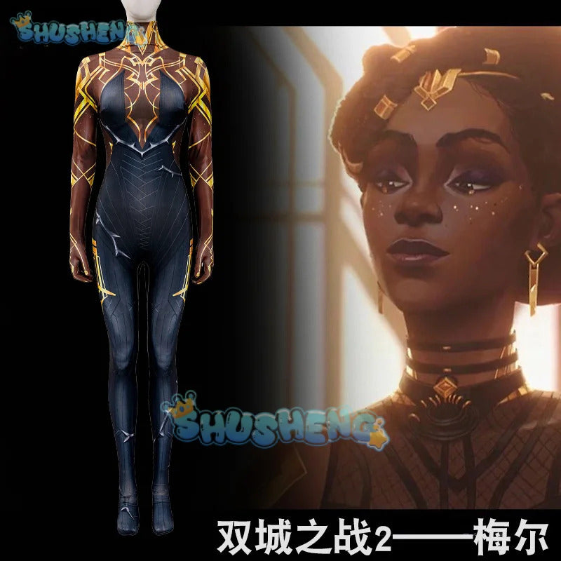 Arcane 2 Mel‌ Cosplay Costume Jumpsuit LoL Uniform Halloween Carnival Party Christmas Play Role Clothes Clothing for Women