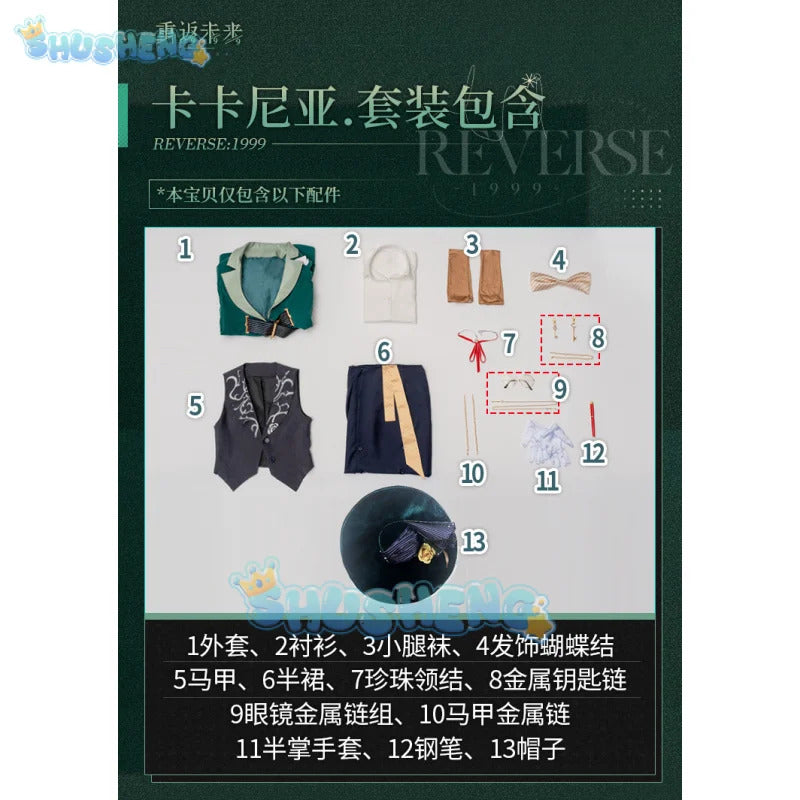 Reverse:1999 Kakania Doctor Game Suit Gorgeous Uniform Cosplay Costume Halloween Party Role Play Outfit Women S-3XL