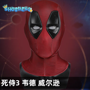 Anime Movie Deadpool Cosplay Mask Head Cover Knitted Cotton Mesh Helmet Halloween Party Carnival Costume Props