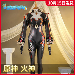 Genshin Impact Mavuika Pyro Archon Game Suit Gorgeous Jumpsuits Uniform Cosplay Costume Halloween Party Outfit Women