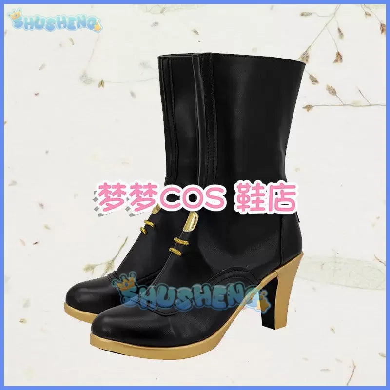 Anime Game Wuthering Waves Yangyang Cosplay Shoes Custom Made Women Men Halloween Party Carnival Role Play Black Shoes Boots