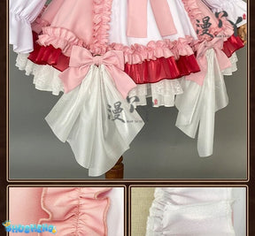 Honkai Impact 3 Cosplay Elysia Blossoming Spring Dress Lolita Cosplay Costume With Bow Game Halloween Costume