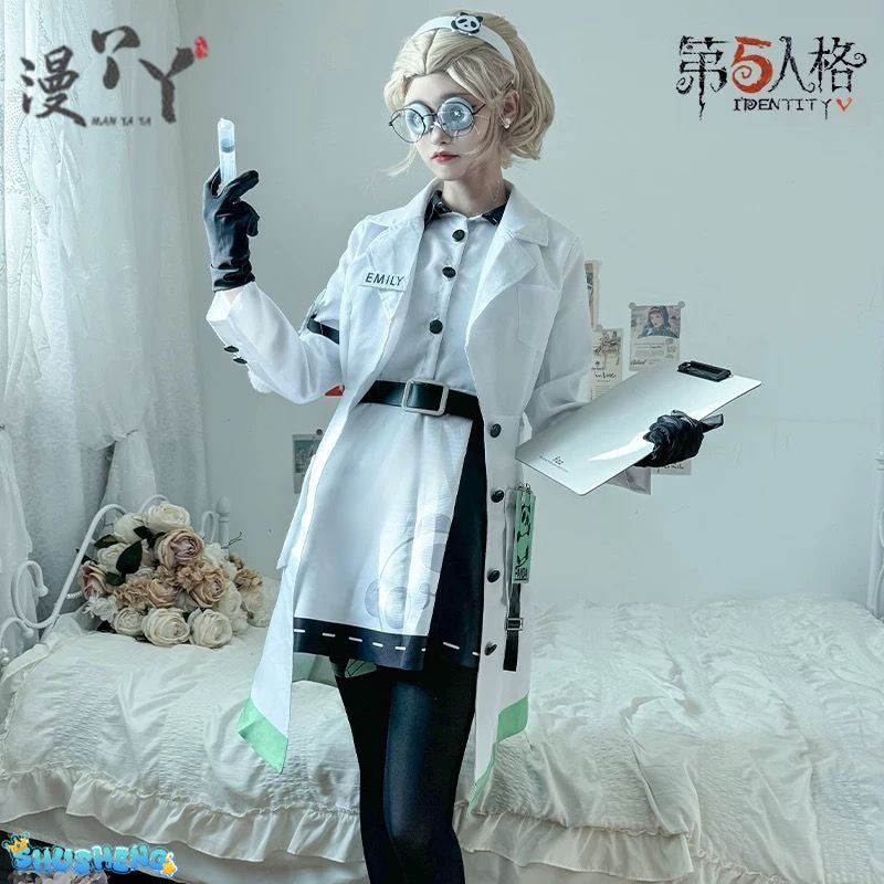 Identity V Emily Dyer Cosplay Costume For Halloween Christmas Festival Survivor Doctor Lydia Con Cloth Wig