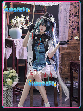 Miku Jasmine Chinoiserie Cheongsam Outfits Anime Cosplay Costumes