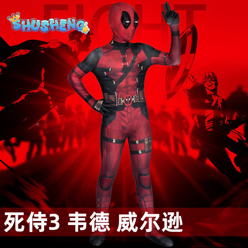 Superhero Wolverine Deadpool Cosplay Jumpsuit Wolverine Cosplay Costume Children Halloween Party Bodysuit