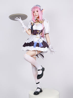 Elysia Cosplay Costume Honkai Impact 3 Carnival Maid Uniform Wig Anime Halloween Costumes Women Game