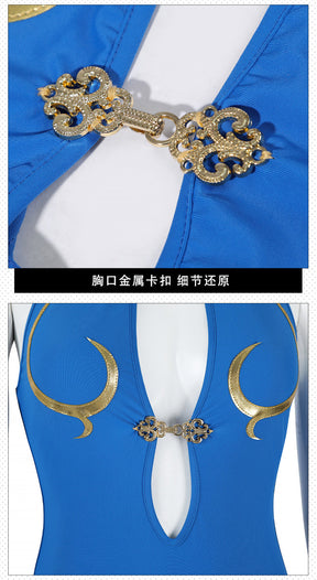 Shusheng-R Street Fighter 6 Chun-Li Cosplay Costume Sexy Swimsuit Props Accessories Women Halloween Carnival Party