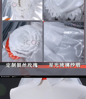 DARLING in the FRANXX Zero Two Cosplay Costume 02 Wedding Dress Uniform Halloween Carnival Party Christmas Play Role  Clothing