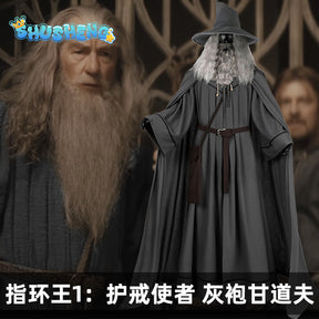 Movie Gandalf Cosplay Costume Anime Sorcerer Cos Uniform Halloweeen Carnival For Men Women Cloak Cape Hat Suit Perform Clothes