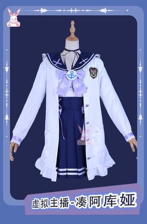 In Stock Aqua Minato Cosplay Costumes Hololive Holo Vtuber JK Sailor School Uniform Seifuku Ateshi Onion Baqua