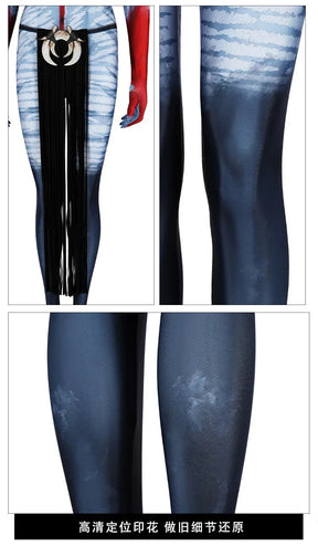 Shusheng-R Avatar:Fire and Ash Neytiri te Ckaha Mo'at’ite Cosplay Costume Tail Zentai Female Halloween Party Bodysuit