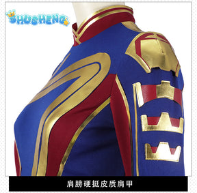 Ms Marvel Cosplay Costume Movie Superhero Captain Marvel Cosplay Costume Bodysuit Jumpsuit Halloween Costume for Women Girls