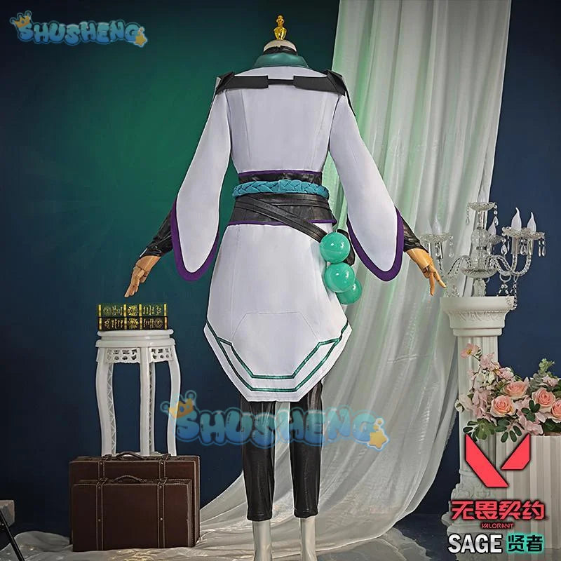 Game Valorant Sage Cosplay costume Halloween Carnival Outfit Adult Women Fancy Party Suit Battle Cloths