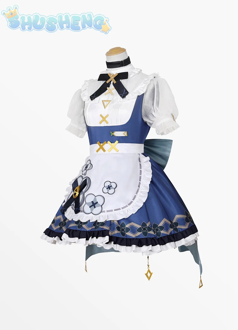 Game Genshin Impact Faruzan Cosplay New Sweet Maid Dress Party Carnival Lolita Uniform Large bow tie Accessory girl Faruzan Set