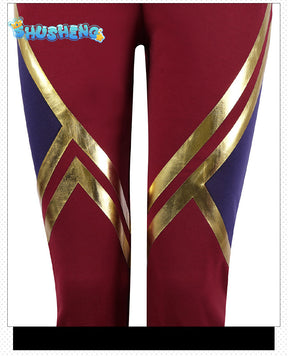 Ms Marvel Cosplay Costume Movie Superhero Captain Marvel Cosplay Costume Bodysuit Jumpsuit Halloween Costume for Women Girls