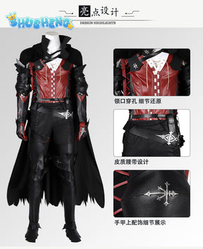 Final Fantasy XVI Clive Rosfield Cosplay Costume FF16 Clive Cosplay Battle Suit Men Halloween Carnival Party Suit Custom Made