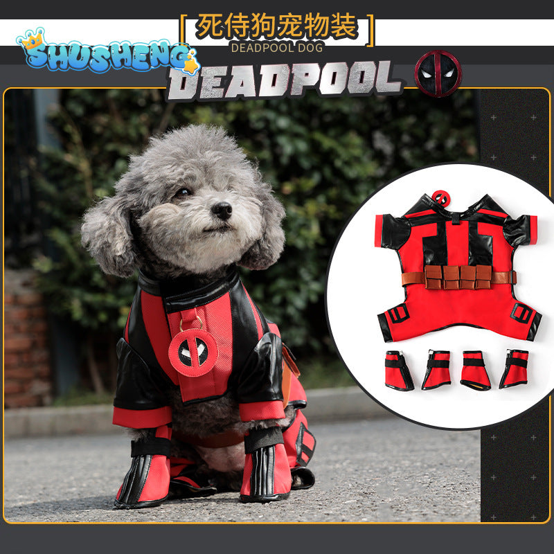 Deadpool Costume Cosplay Kids Adult Suit Anime Superhero Halloween Death Waiter Spandex Adult Service Leotard Accessories Belt