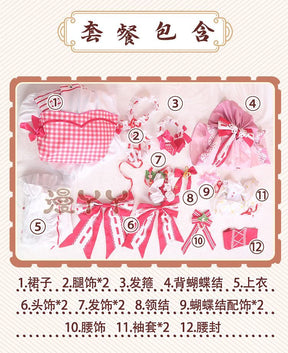 Anime Strawberry Miku 15th Anniversary Cosplay Costume Miku Lovely Lolita Dress Women Halloween Uniform Party Fancy Dress