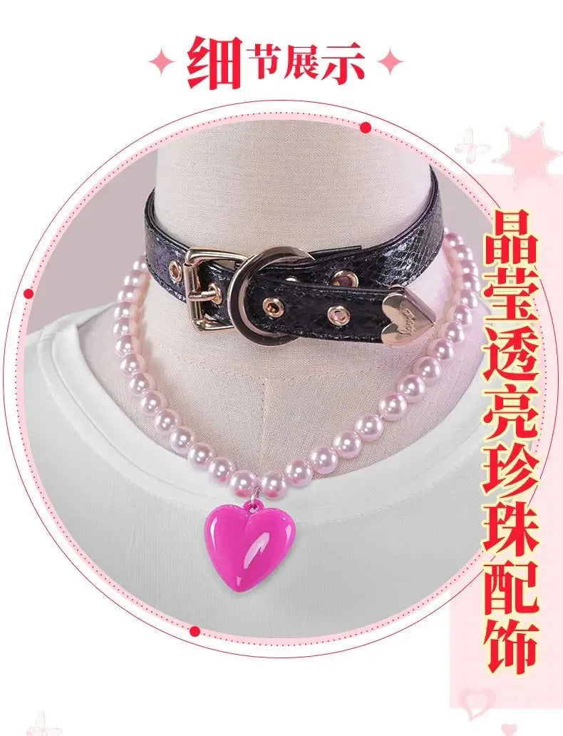 Luo Tianyi  Virtual idol Cosplay Vsinger underground rock Costume Coat dress earring prop set Halloween fashion women uniform
